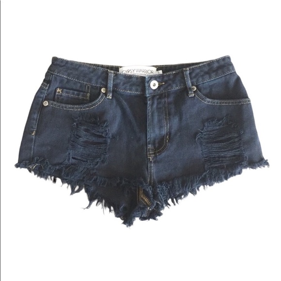 Gypsy Warrior distressed denim shorts - Picture 1 of 5